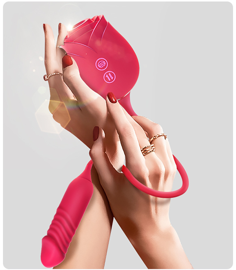 Rose Vibrating Egg Multi-functional Vibrator For Women_voghion.com