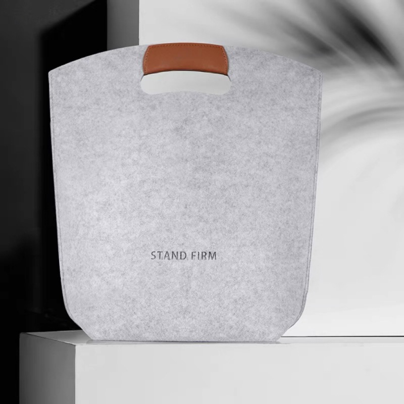 毛毡包包装资料袋男女士手提包购物收纳袋杂物包可印logo手提袋