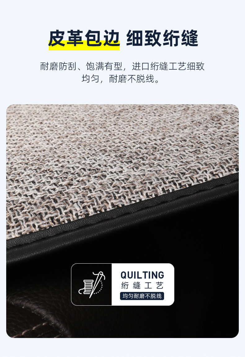 Car Folding Bed Cotton Linen Flax Travel Bed for Sedan Suv Non-Inflatable Folding Bed Portable Rear Seat Sleeping Pad