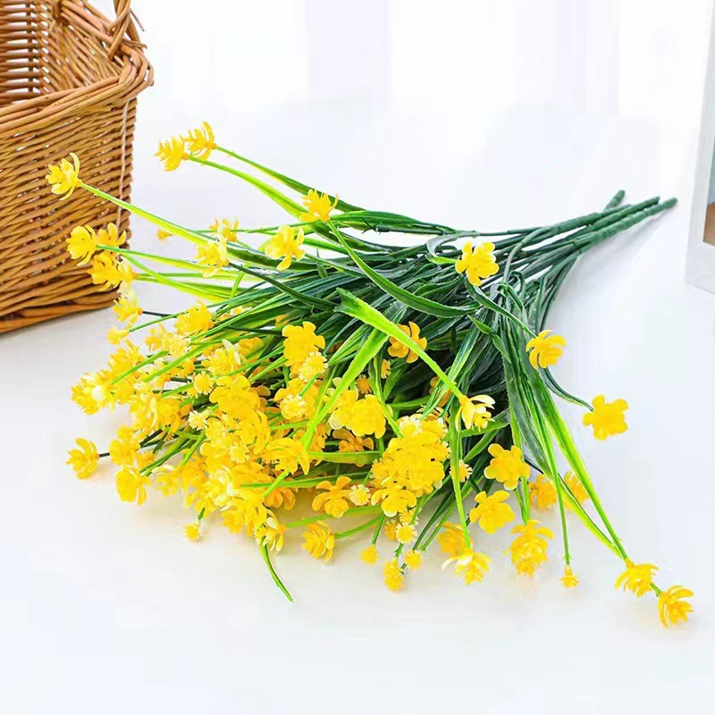 Amazon transfronterizo flor artificial hierba de primavera Camelia cortina de partición decorativa al aire libre flor artificial Rosa ESTRELLADO