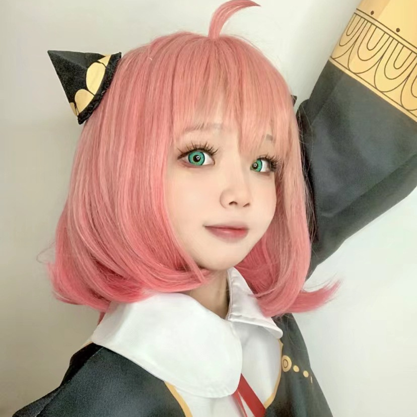 AliExpress SPY play House SPY × FAMILIA Ana Fujie Rosa cabeza de Bobo cos peluca