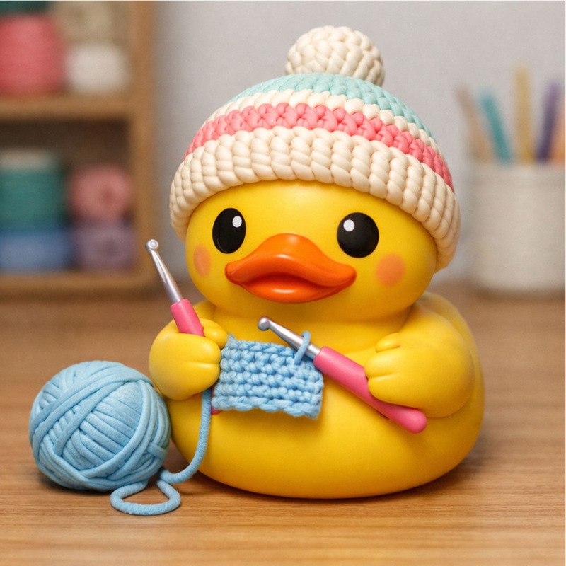 The New Cross-Border Knitted Sweater Duck Is Perfect for Yarn Enthusiasts, Resin Crafts, and Home Decor The New Cross-Border Knitted Sweater Duck Is Perfect for Yarn Enthusiasts, Resin Crafts, and Home Decor