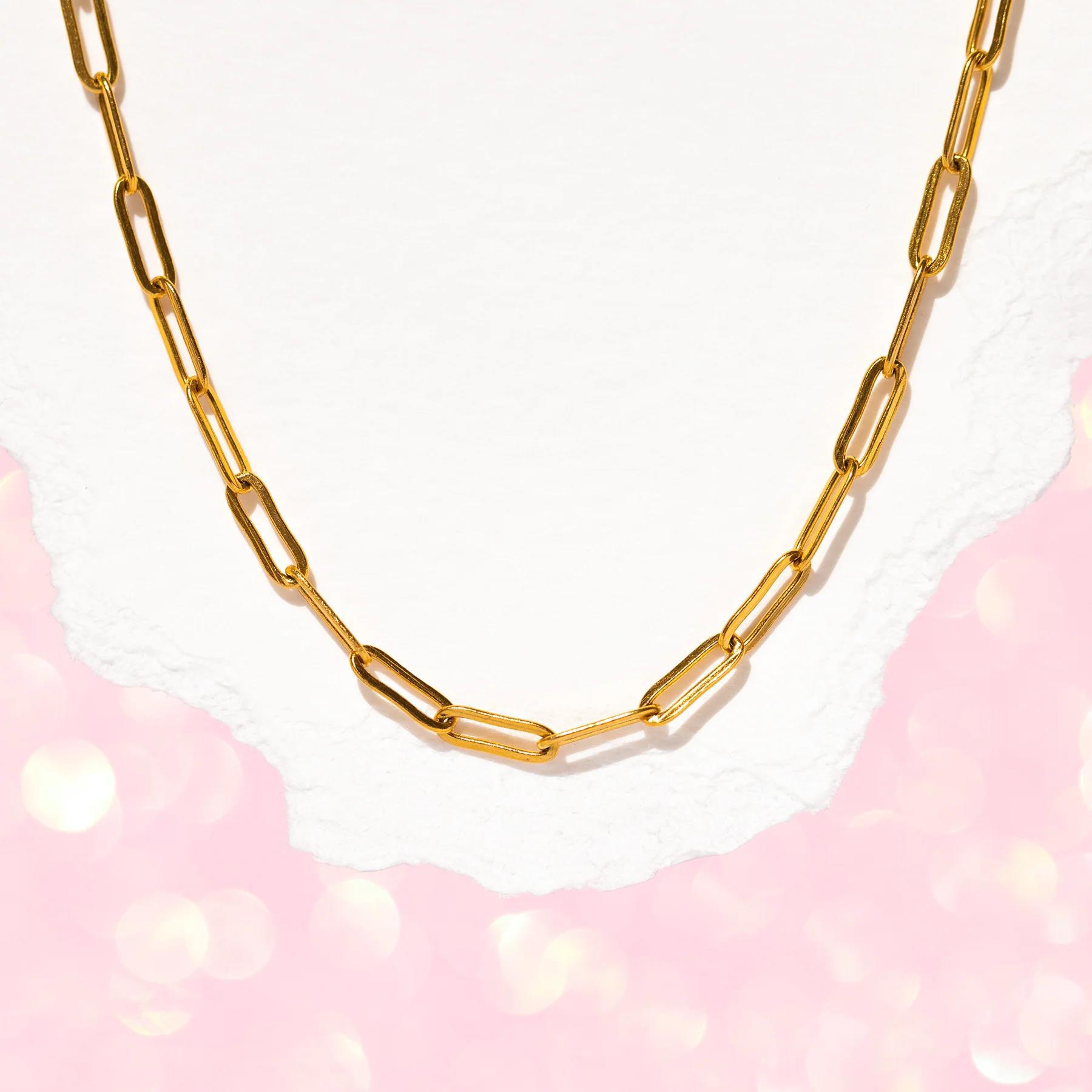 Vintage Style Solid Color Titanium Steel Plating Necklace_colorza_1