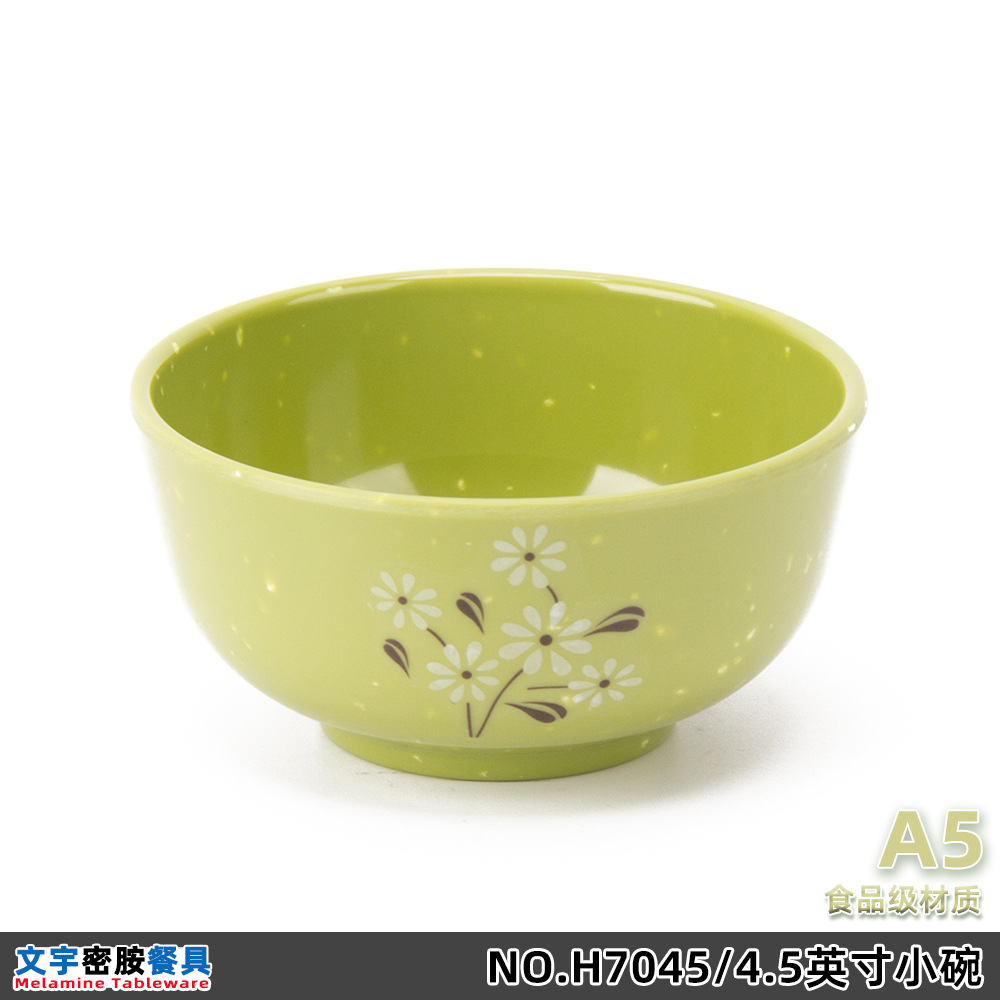 密胺绿色小碗饭碗中式糖水碗快餐店汤碗早餐粥碗商用仿瓷餐具批发|ms