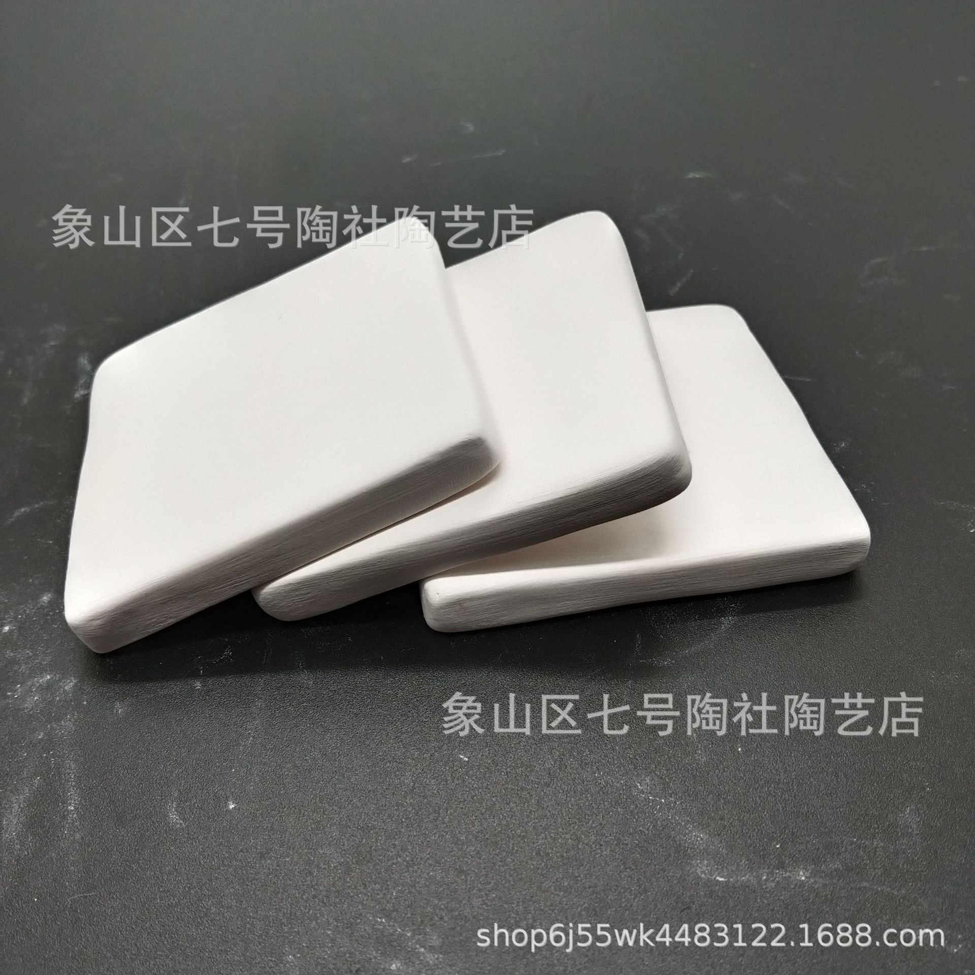 涂鸦手绘素瓷板吸水方杯垫拍照布景瓷板多种规格非热转印素方瓷板