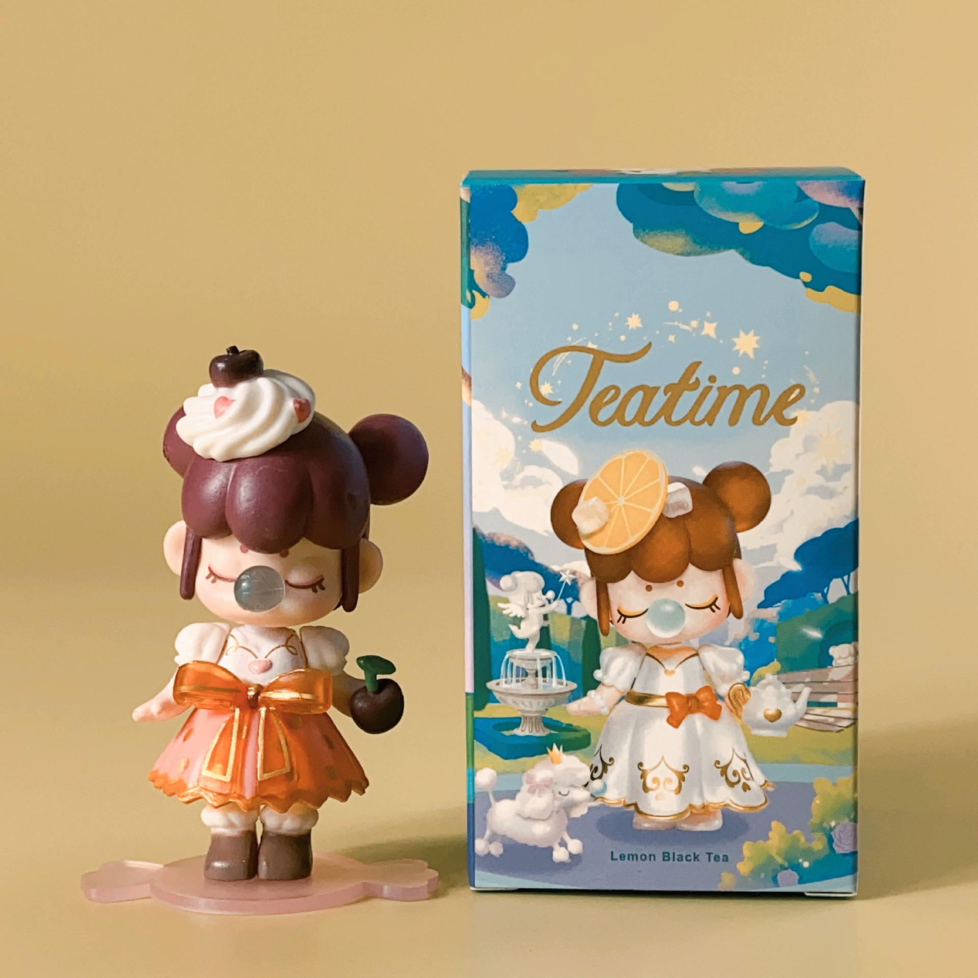 If the Blind Box серии dream afternoon tea Chunsheng Xia Changlinsen Blow bubble girl hand-made ornaments