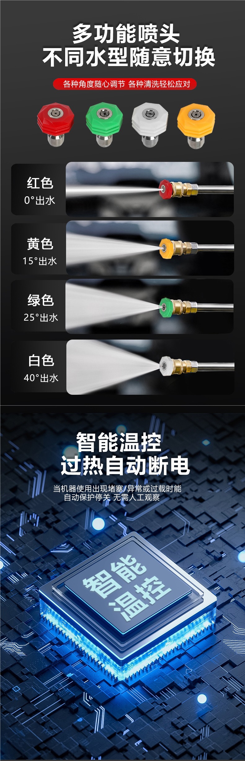 Black Cat Wall-Mounted Car Washing Machine Commercial Water Gun 220V High-Pressure Car Wash Shop Farm Super Power Industrial Cleaning Machine