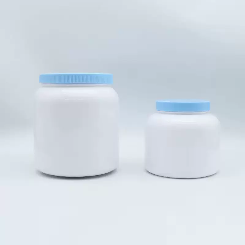 跨境加厚广口塑料罐 500g/1000g奶粉蛋白粉密封储存桶 厨房收纳罐