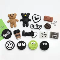 Oreo жестокий медведь крем клей конфеты DIY Чехол для мобильного телефона Украшение Шпилька чашка для воды обувь Пряжка мягкий клей аксессуары