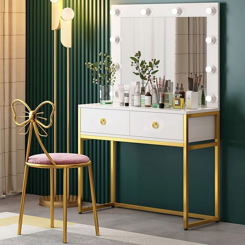 Wedding dress shop, dressing table, hair salon, beauty salon, photo studio, makeup table, training school, makeup table, simple makeup mirror for home use Wedding dress shop, dressing table, hair salon, beauty salon, photo studio, makeup table, training school, makeup table, simple makeup mirror for home use