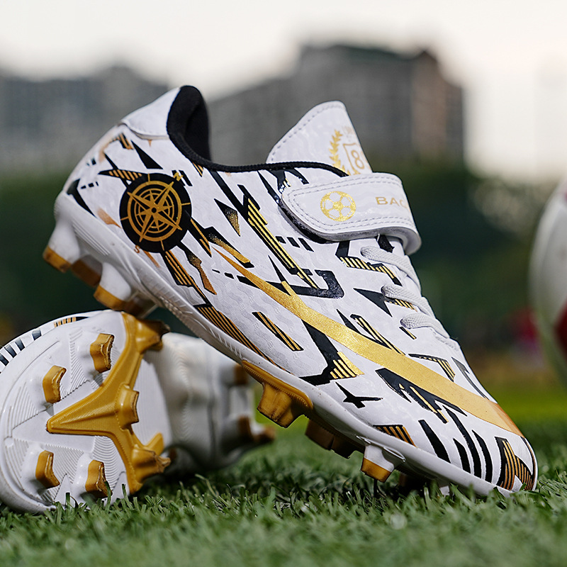 ShoeGlobe In Stock Cross-Border Soccer For Men With Velcro TF Cleats Long Student Youth Training Shoes Competition Spikes_voghion.com