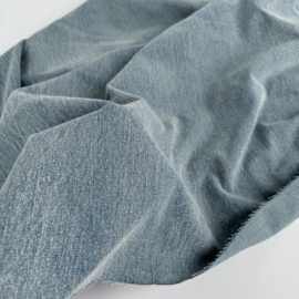 做旧感丹宁 有质感 高品质磨白多道砂洗竹节牛仔布料面料