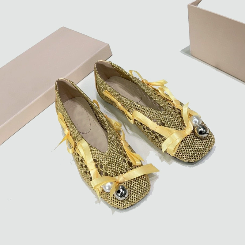 Loafers, cute small bell with bow, genuine leather, style