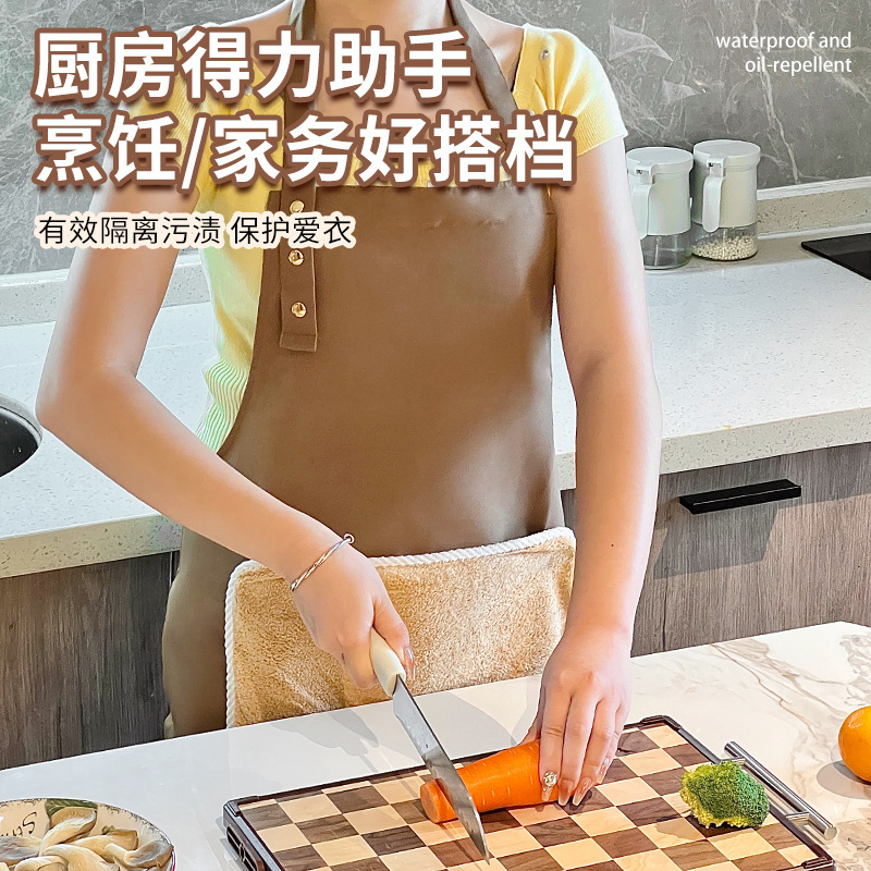 新爆款可拆卸毛巾抹布擦手兜围裙家用厨房做饭防污围腰餐饮摆摊|undefined