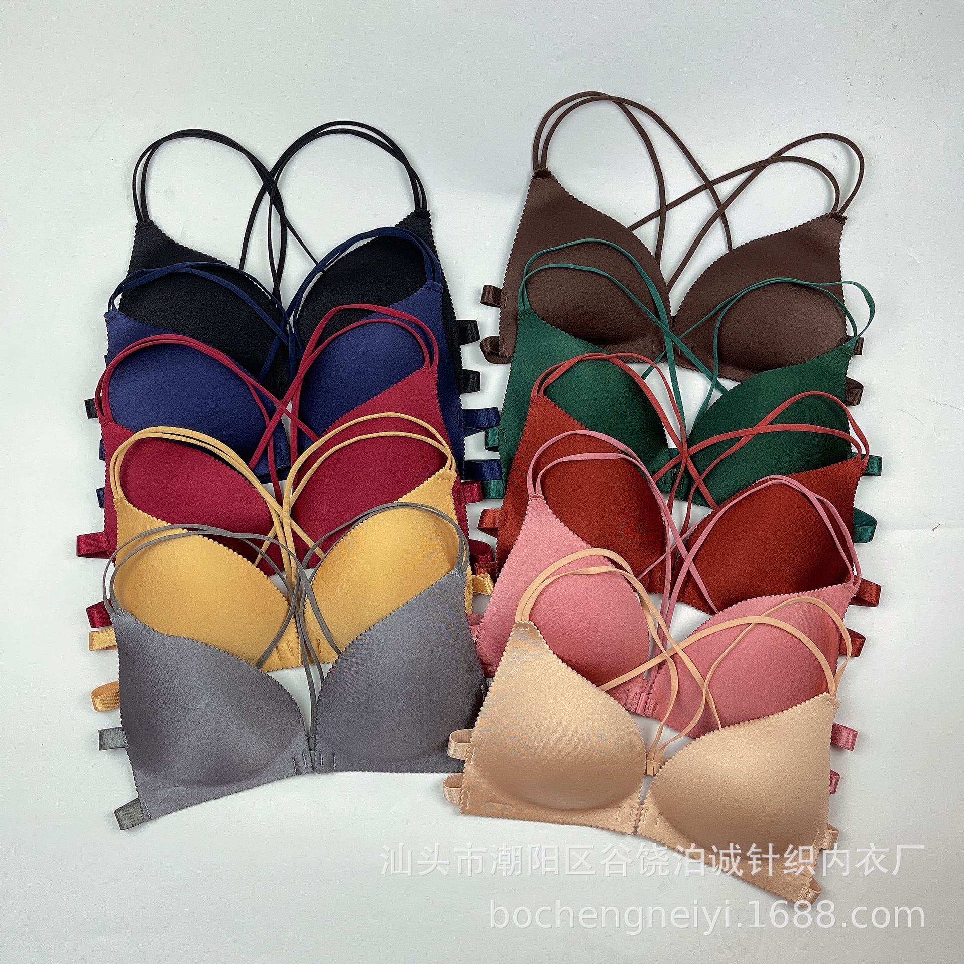 6 hot style one-piece sling bras sexy fr...