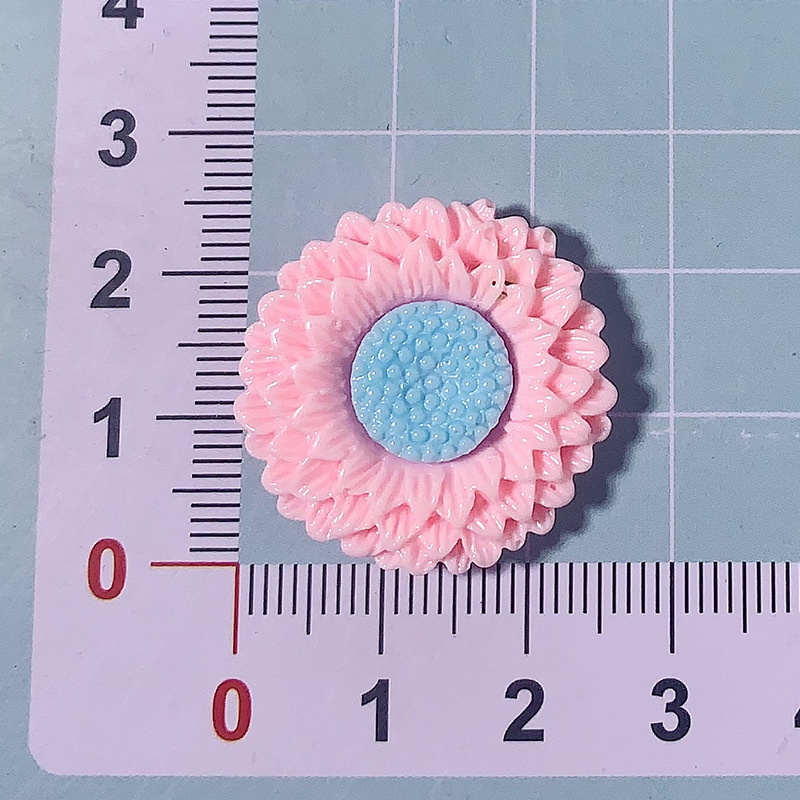 Nuevo colorido girasol flor diy accesorios de resina crema pegamento para el cabello clips para el cabello accesorios hechos a mano botones de zapatos broches