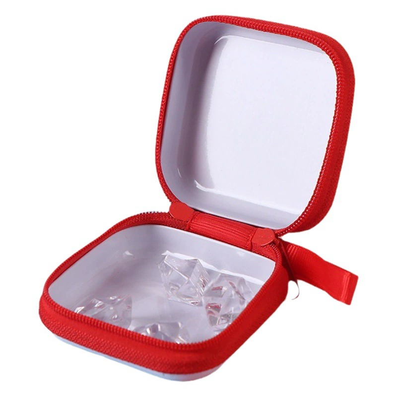 Рождественская жесть портмоне квадратный Рождественский мешок на молнии монета ключ гарнитура коробка для хранения данных кабель оптом