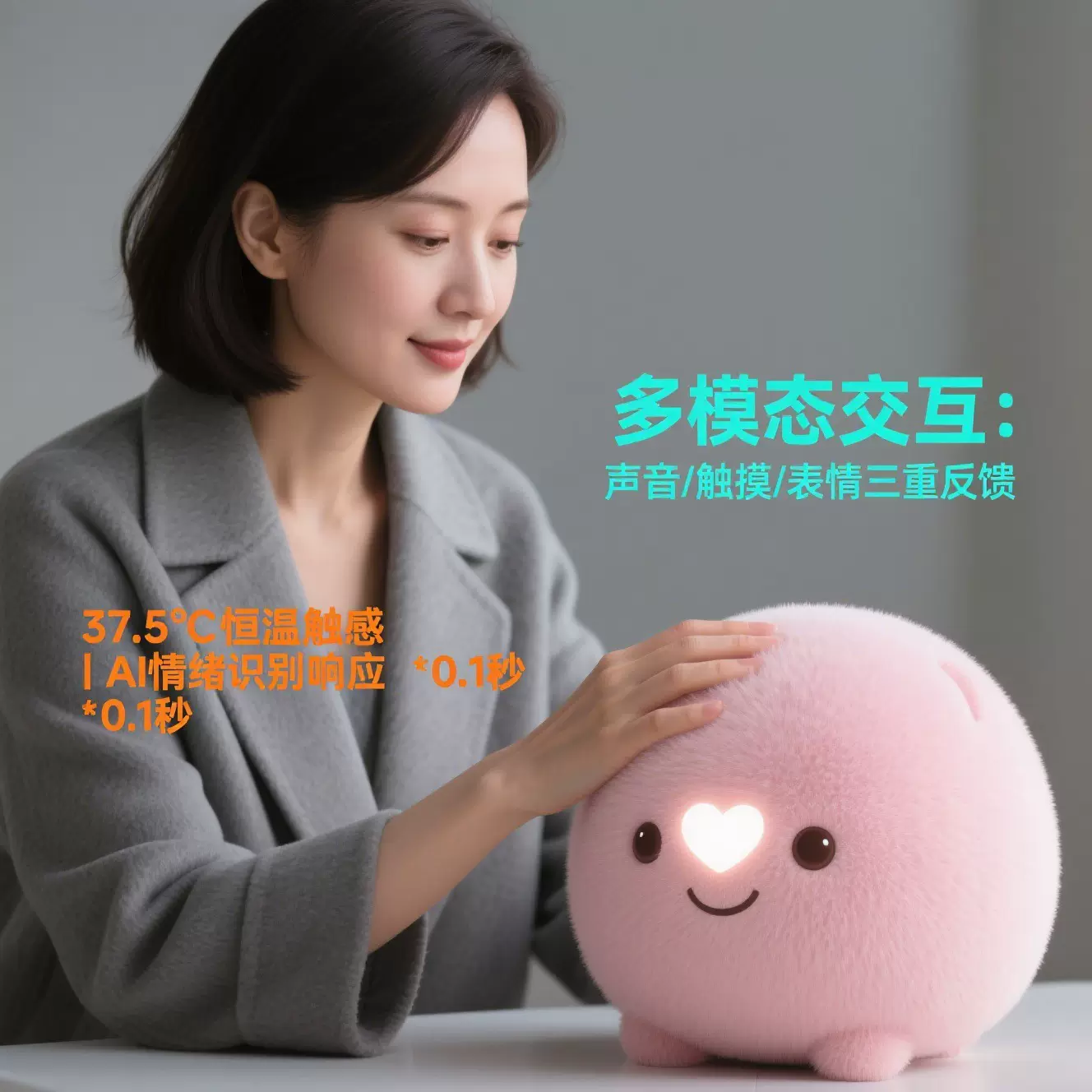 热卖AI陪伴机器人智能萌宠情感陪伴机器人贴牌定制家用智能机器人