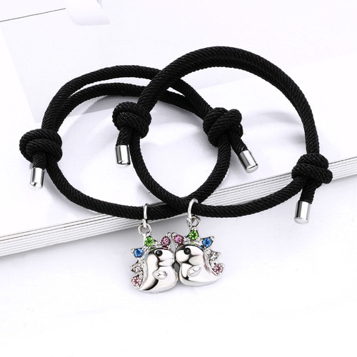 Cross-border Bestselling Unicorn Couple Bracelets: Magnetic Attraction, Fade-Resistant Unisex Bracelet Set—Wholesale Jewelry Items