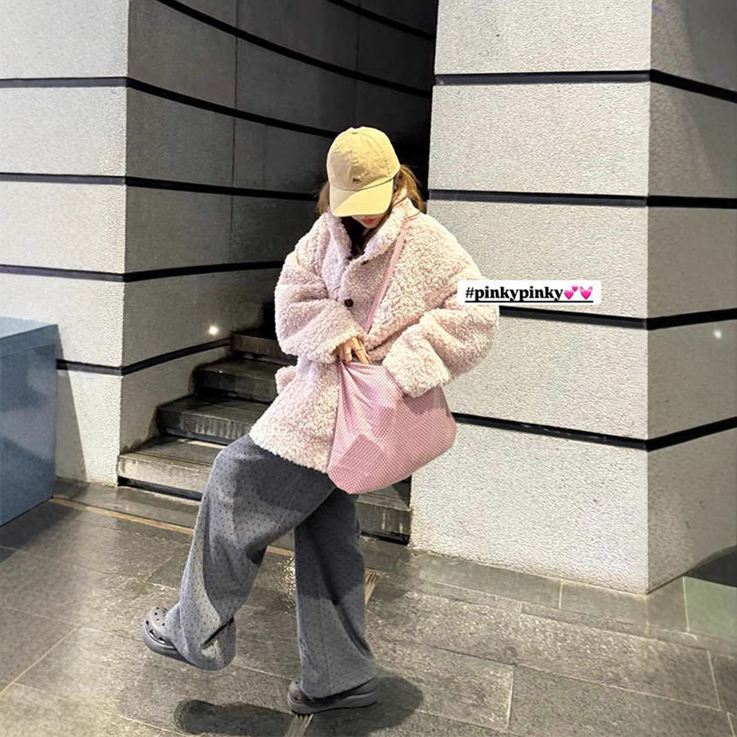HEYGIRL HEIGE 홈스테드 여자 바나나 바지 한국 스타일 게으른 캐주얼 와이드 레그 팬츠 여자 겨울 올 매치 통근 바지