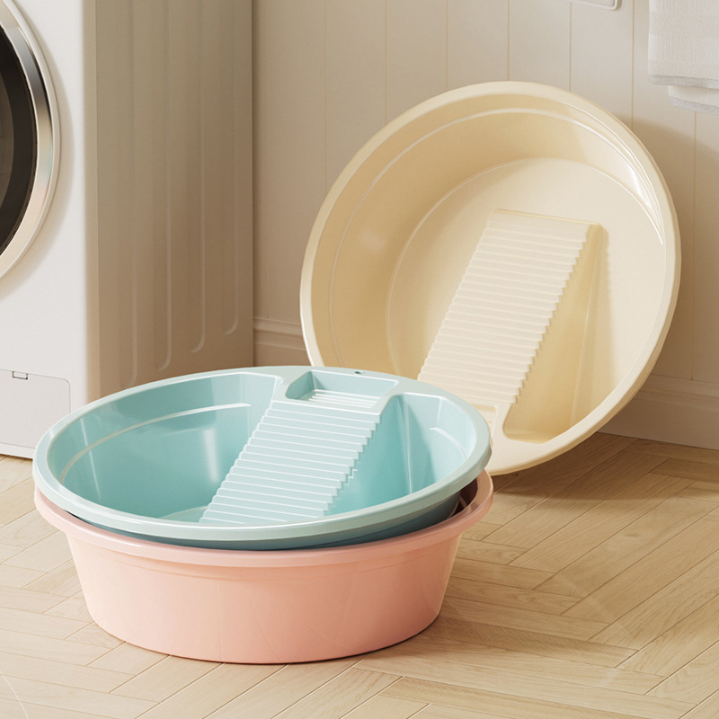 Integrated Thickened Washboard Laundry Basin for Student Dormitory, Household Washboard Basin for Washing Clothes Integrated Thickened Washboard Laundry Basin for Student Dormitory, Household Washboard Basin for Washing Clothes