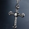Long necklace, pendant stainless steel hip-hop style, fashionable accessory