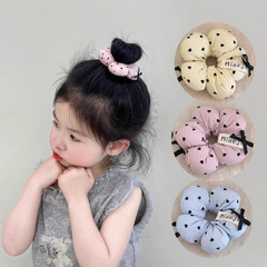 韓国風女の子甘い愛綿充填ヘアバンド子供の弓リング女の子ボールヘッドバンドヘアロープ大腸リング