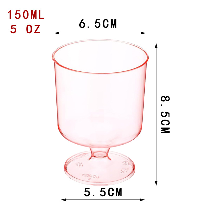 Taza de mousse trapezoidal de plástico transfronterizo con tapa taza de postre transfronterizo taza de helado prueba de bebida taza de postre de oro rosa al por mayor