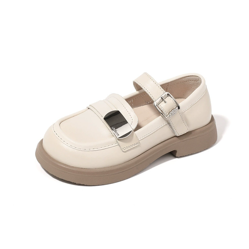 Детские кожаные туфли для девочек, весна-осень 2025, новый стиль, британский стиль, лоферы, туфли принцессы для малышек, дропшипинг