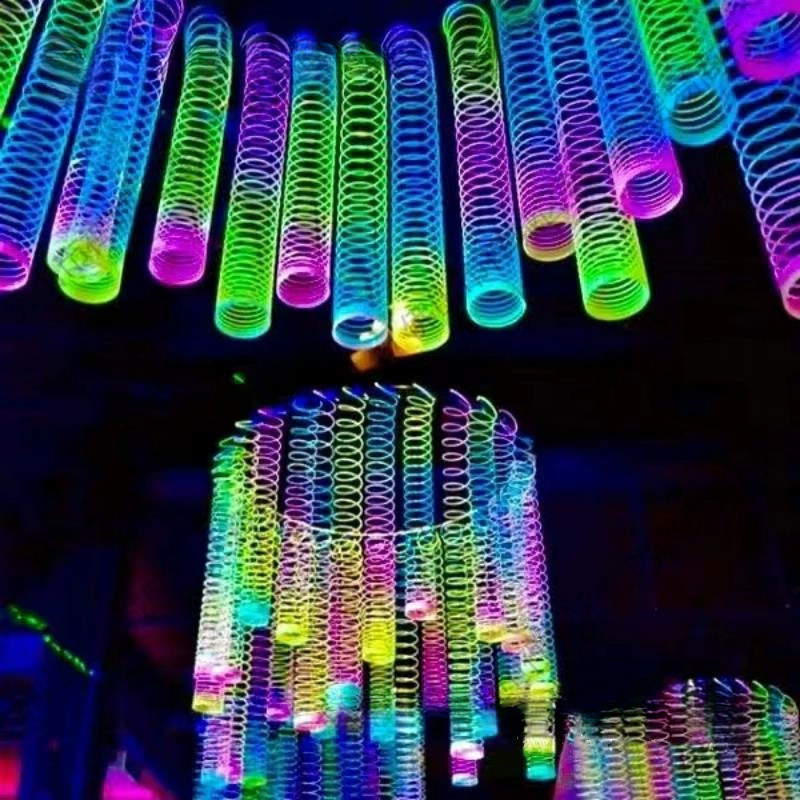 Публичная интерактивная радужная игрушка Slinky для детского сада, ручная работа