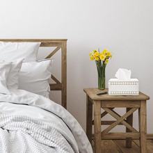 做旧实木桌面纸巾收纳盒木质串珠储物盒实木白色抽纸盒浴室纸巾盒