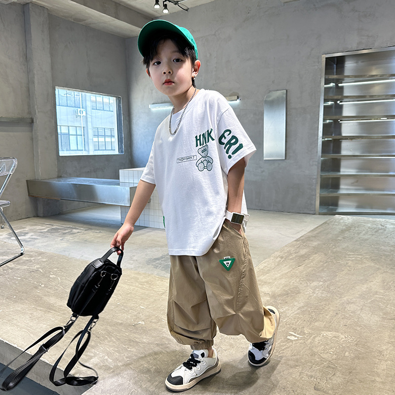 Conjunto de ropa Edición 2024 Nueva ropa de verano de moda para niños Ropa de manga corta atractiva Fresca y cómoda_voghion.com