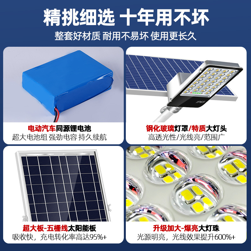 Farolas solares Pinye para proyectos rurales, iluminación de tipo dividido, luces para patios exteriores, accesorios de iluminación Zhongshan, luces LED de luz intensa