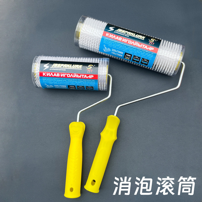 Fabricante al por mayor rodillo de espuma aguja rodante pintura de piso rodillo cepillo auto-nivelación industrial de hardware doméstico 18 pulgadas