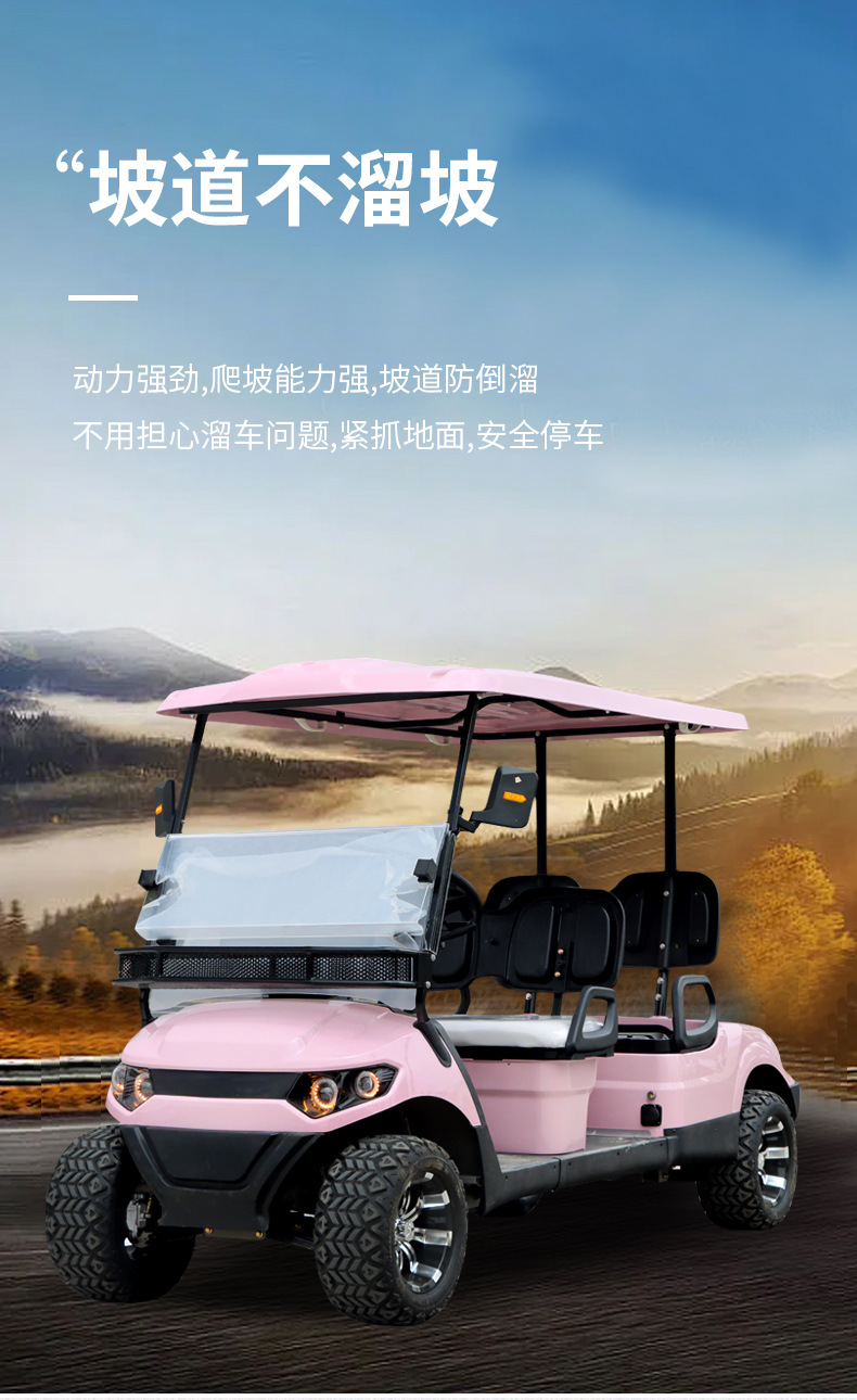 Dewu Junheng Foreign Trade Export 2-8 Seater Golf Cart Four-Wheel Electric Sightseeing Car Two-Seater Double Row Golf Cart
