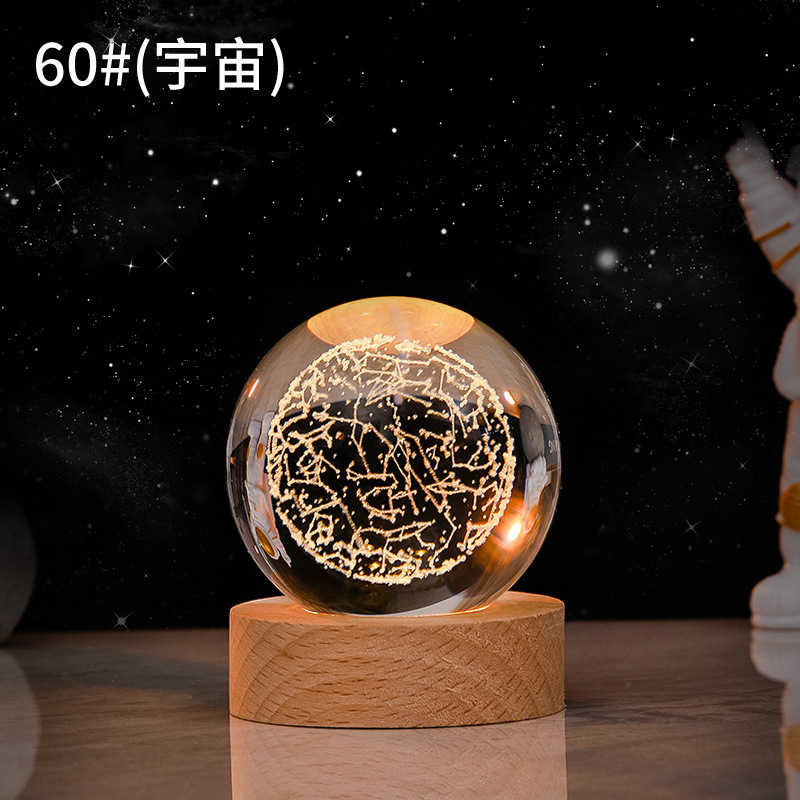 Cielo estrellado luminoso bola de cristal decoración Sol Galaxy Regalo de Cumpleaños luz de la noche regalo del Día de San Valentín de Navidad