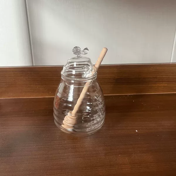 Mixing stick from natural wood, transparent pack, cover, 400 ml