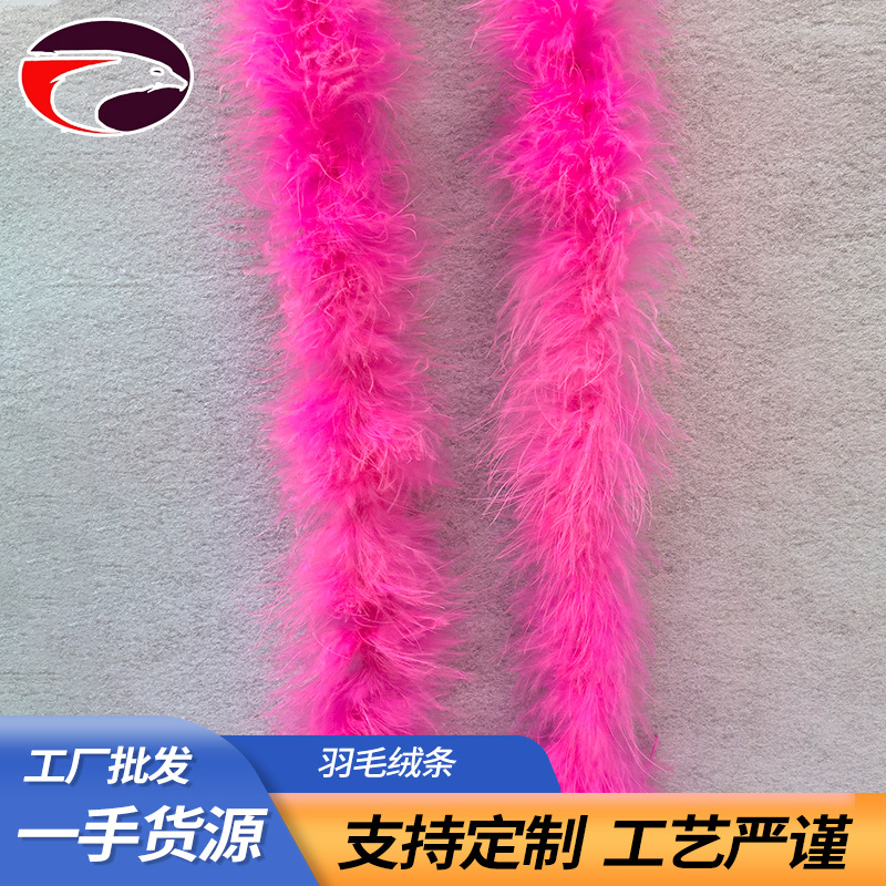 小羽毛绒毛条花边兔耳朵配饰DIY制作捕梦网火鸡羽毛条彩羽