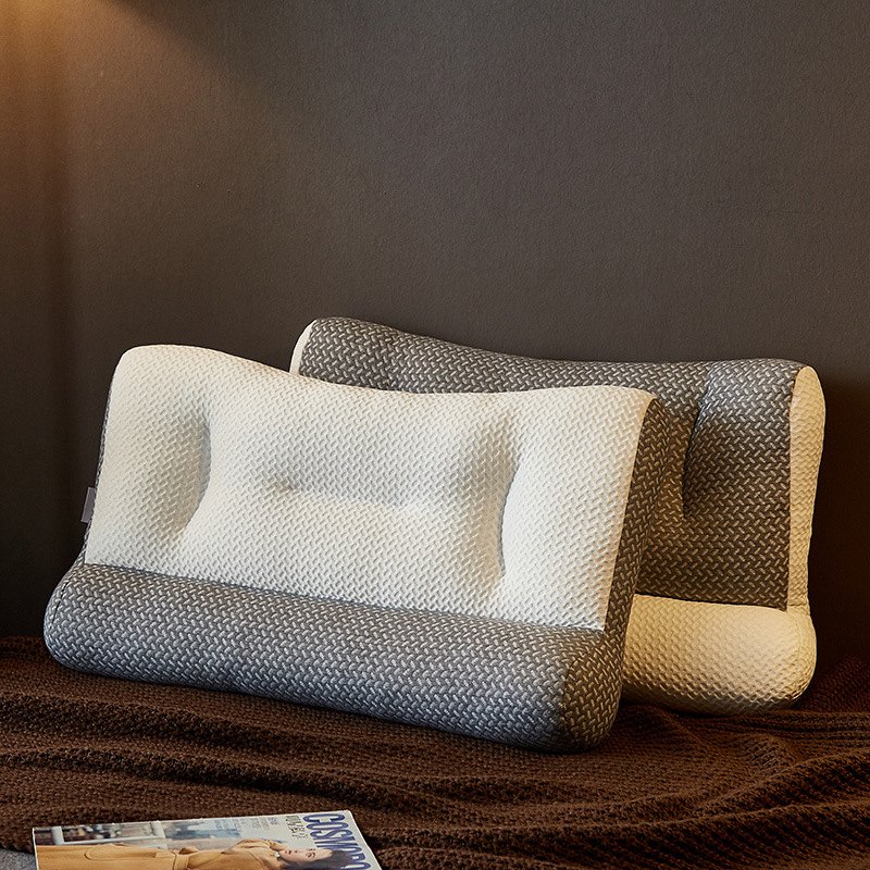 Factory direct sales anti-traction soy fiber pillow neck pillow pillow core to help adults sleep, simple, healthy and comfortable