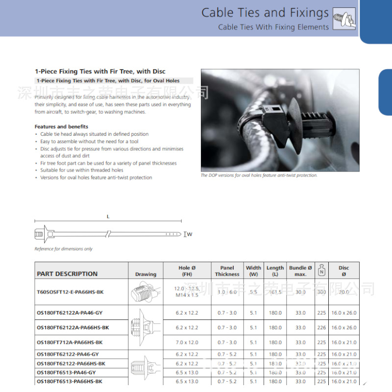 HELLERMANNTYTON������̫ͨ�����̶����� T50ROSFTOVAR 157-00232
