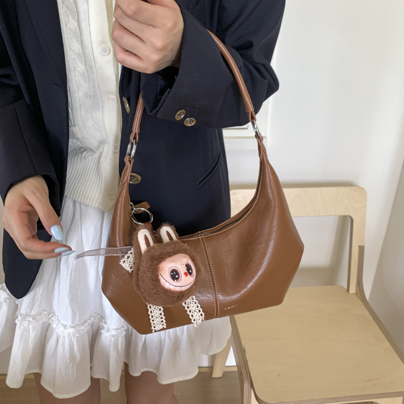 跨境复古高级感腋下包包女2025新款大容量饺子包秋季单肩斜挎包|undefined