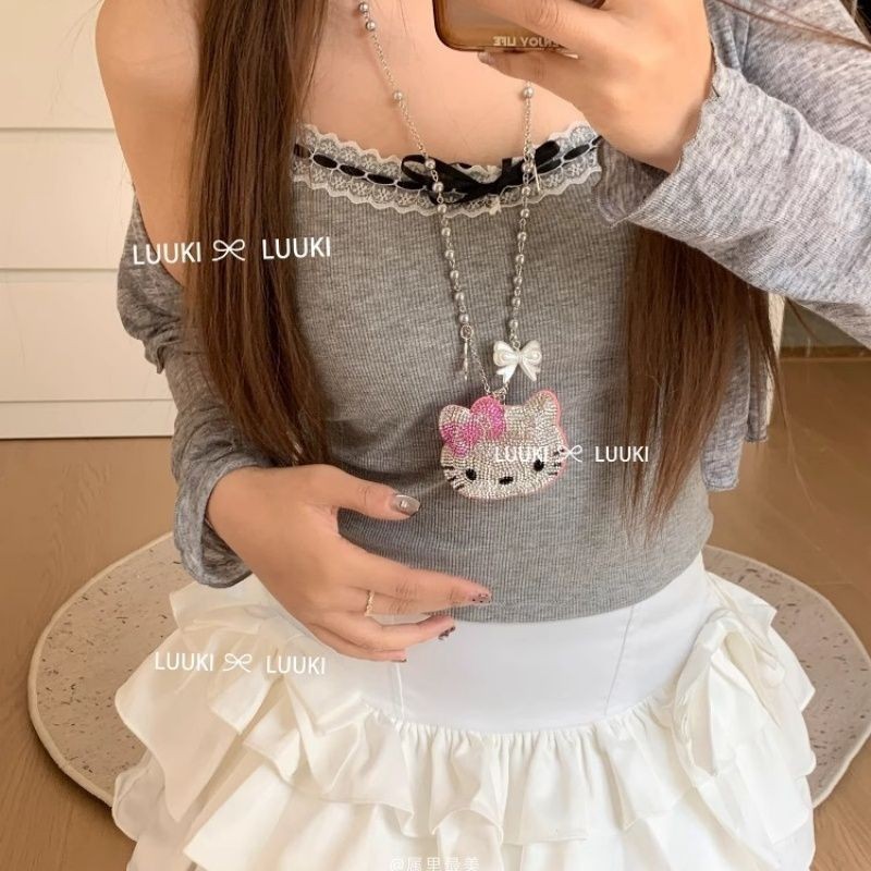 闪亮猫咪~可爱甜美kt猫项链女小众设计精致锁骨链轻奢高级感配饰|undefined
