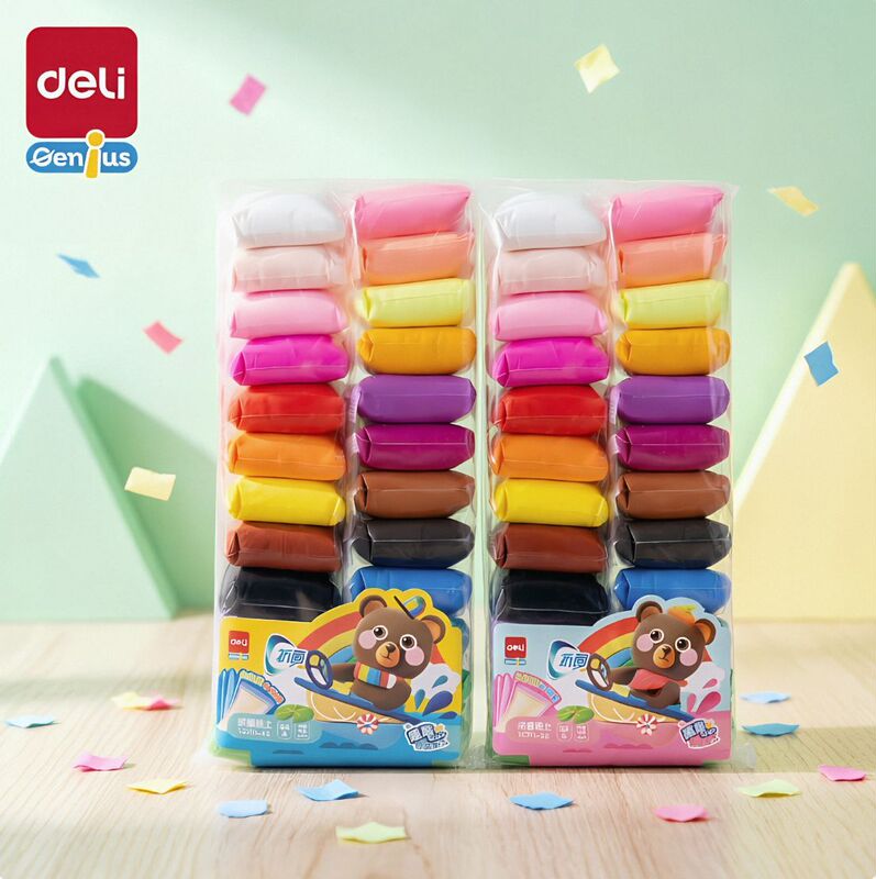 Deli Yc111 Colored Clay Ultra-Light Clay Handmade Plasticine Kidsren's Colored Clay Light Clay No Odor Non-Stick to Hands