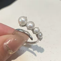 Серебряное кольцо s925 с градиентом из овечьего рога, 3-7 мм, натуральный высококачественный пресноводный жемчуг, серебряное кольцо S925