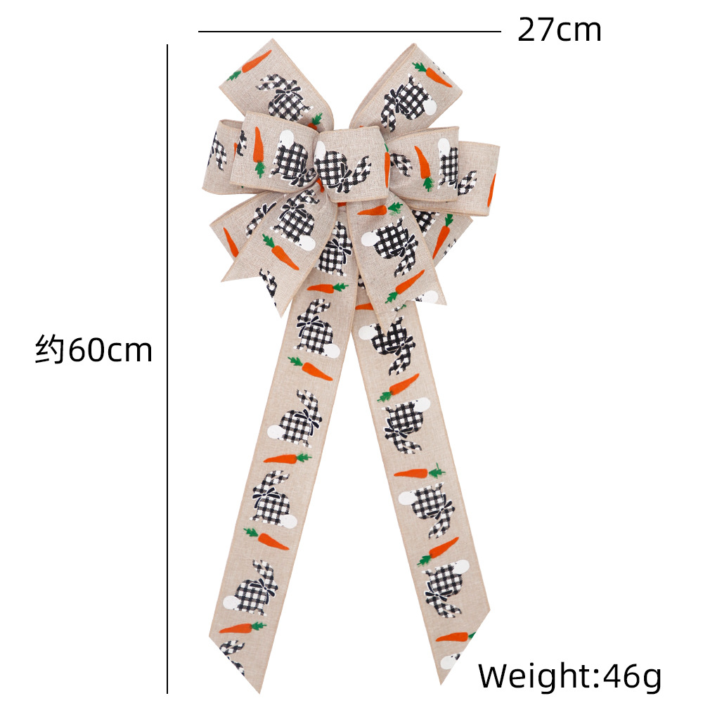 Decorations, carrot rabbit, layout with bow, for import, new collection