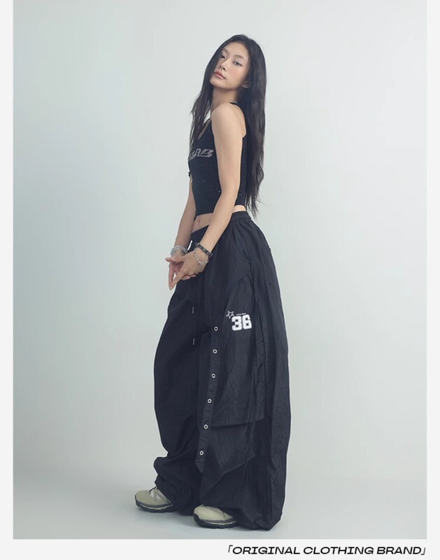CBXLAB街舞"黑科技速干凉感系列"酒红嘻哈街头抽褶美式休闲长裤|undefined