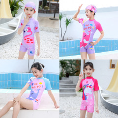 New girls swimsuit one-piece cute princess little girl baby swimsuit Korean style children's surfing clothing trendy wholesale