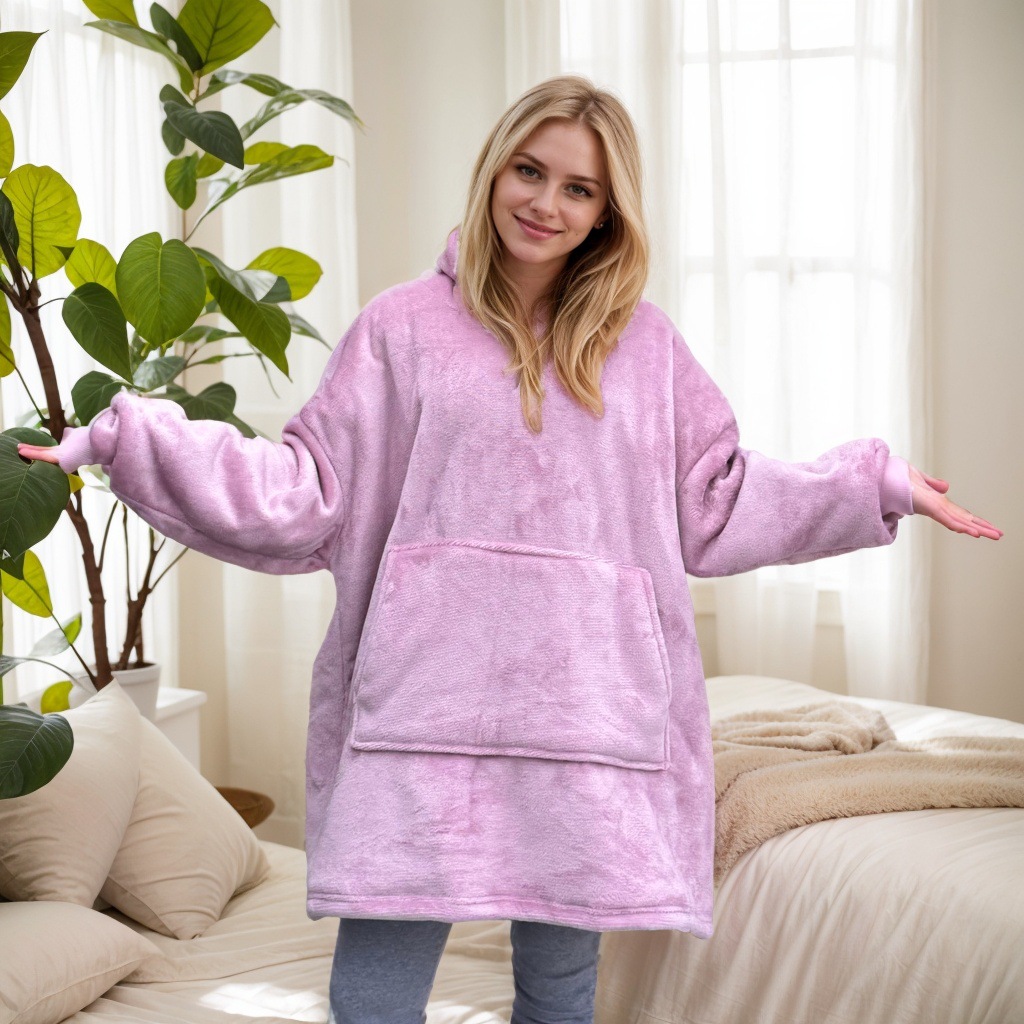 Hoodie gruesa manta perezosa abrigo encapuchado abrigo