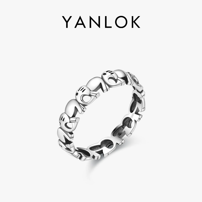 Small design fashionable universal creative ring, 925 sample silver, high-quality style, simple and elegant design, internet celebrity