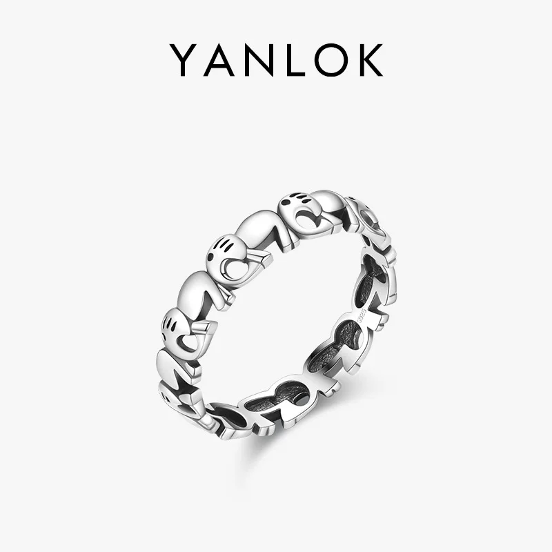 Small design fashionable universal creative ring, 925 sample silver, high-quality style, simple and elegant design, internet celebrity